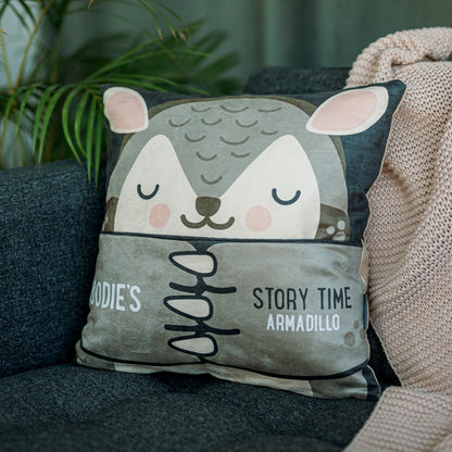 The Story Pocket Cushion - Armadillo