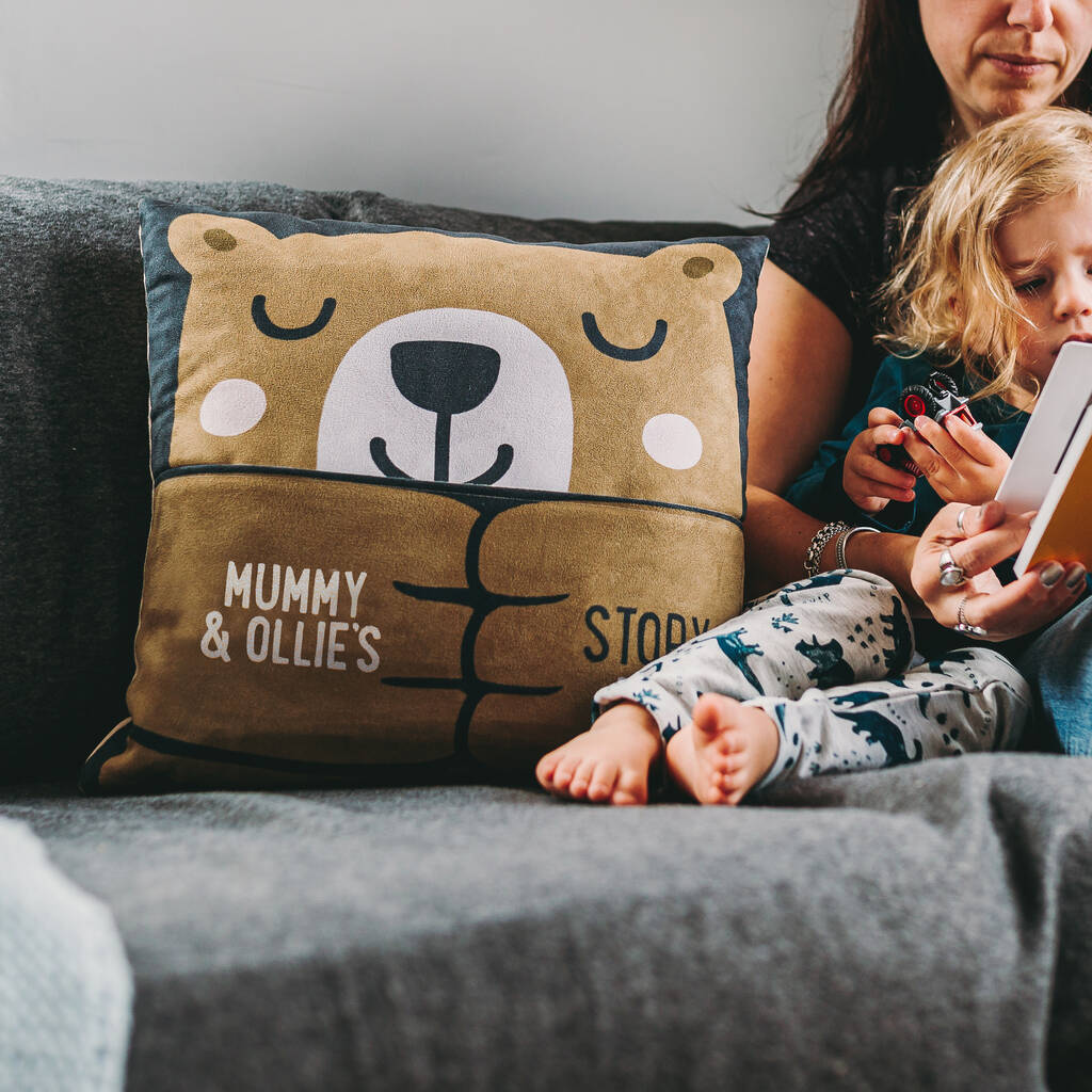 The Story Pocket Cushion - Bear